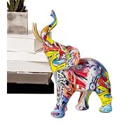 Elefante, statuetta di elefante, decorazione per la casa, statua di elefante in resina, per ufficio, tavolo, biblioteca, davanzale