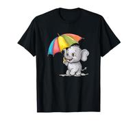 Elefante stravagante con logo ombrello per un look fresco Maglietta