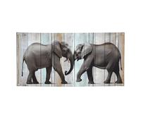 Elefante su legno Banner Stampa Bandiera per interni ed esterni Banner per feste e cartelli Poster personalizzato Sfondo fotografico Sfondo per affari Laurea Matrimonio Evento Decorazione Medio