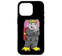 Elefante Subacqueo Occhialini da nuoto Immersione Custodia per iPhone 16 Pro