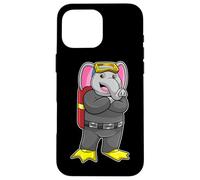 Elefante Subacqueo Occhialini da nuoto Immersione Custodia per iPhone 16 Pro Max