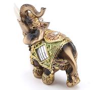 Elefante Verde Figura Portafortuna per Ricchezza e Felicita, Decorazione