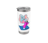 Elefante Yoga Fitness Ginnastica Bicchiere termico in acciaio inox doppia parete