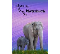 Elefanten Notizbuch Tagebuch Afrikanischer Asiatischer Elefant Zeichenbuch Dickhäuter Fotoalbum Rüsseltier Geschenkidee Elefantenkuh Taschenbuch ... Skizzenbuch Malbuch Wildtiere 02Bunt01