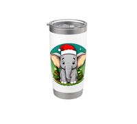 Elefanti Natale Bicchiere termico in acciaio inox doppia parete
