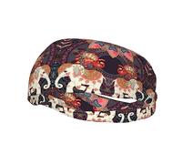 Elefanti Pavoni Fasce per capelli con fiori Fascia elastica per il sudore Moda per donne Fasce per la testa Fascia per il sudore per uomo