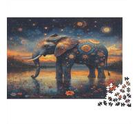 Elefanti Puzzle Adulto 1000 Pezzi Sostenibile Giocattoli Di Sfida Di Gioco EduGatosivo per Adulti Un Grande Regalo per Tutti Gli Adulti Puzzle Impossibile 1000 Pezzi (75x50cm)
