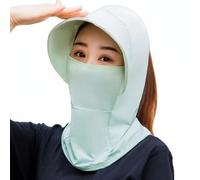 Elegabrillia Cappello Antisole Donna Cappuccio Visiera Scaldacollo Maschera Protezione Solare Copertura Completa Viso Collo in Materiale Morbido Traspirante con