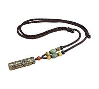 Elegabrillia Collana con Ciondolo a Forma di Scatola Gawu, Collezione di Gioielli Religiosi, Ciondoli con Mantra Buddista, Decorazioni per Preghiere, Coll, Semplice