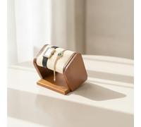 Elegabrillia Custodia Espositiva per Orologio con Telaio Aperto in Legno Massello E Cuscino Imbottito in Microfibra per Comò Vetrina Banco Tavolo Notte Elegante