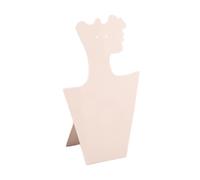 Elegabrillia Espositore per Collane, Organizer per Gioielli, Porta Catene, Manichino, Busto per Orecchini E Ciondoli, Struttura in Morbido Velluto E Cartone, Bianco