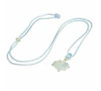 Elegabrillia Pendente Cavallo Ciondolo Piccolo Talismano in Calcedonio Trasparente con Foro per Filo Unisex Portafortuna Adatto a Creazione Collane Bracciali Occasioni Speciali, color to 4