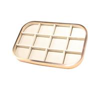 Elegabrillia Vassoio Organizer per Gioielli, Porta Gioielli, Espositore per Orecchini E Anelli, Contenitore per Gioielli da Toeletta, Ideale per La Fotografia di N, 12 Slot