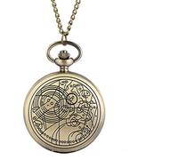 ELEGAM pocket watches for men,pocket watch,1 Pc Vintage Pocket Watches Clock Unisex Watch Necklace Chain Pendant-Silver (Color : Bronze) (Color : Bronze)
