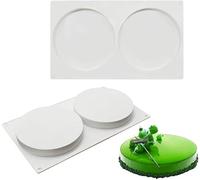 ELEGAM Stampo in Silicone for Caramelle al Cioccolato, budino di Gelatina, 2 Fori, Motivo a Onde Rotonde (Colore : 2 Waves) (Color : 2 Identical Flatbreads)