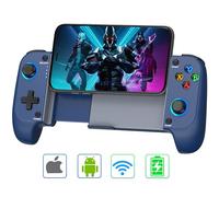 Elegamefy Controller cellulare per iPhone/Android, supporto Mobile Phone Case, with No Dead Zones Joystick, Led Light, Turbo Smartphone Controller