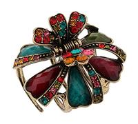 Elegance and Glamour Meet in Fashion - Pinza per capelli da donna con strass, design vintage, tenuta, accessorio perfetto per matrimoni, feste, balli studenteschi, multicolore