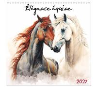 Élégance équine (Calendrier mural carré 2027 30x30 cm) Calendrier double avec un