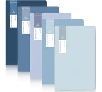 Elegance-go Confezione da 5 Taccuino Formato A5, quaderni a righe per lavoro quaderni con copertina morbida 38 Feuillets par Blo pour le bureau et l'école pour dessiner, écrire, 5 couleurs