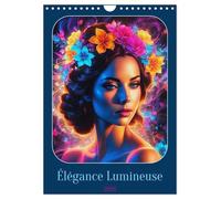 Élégance Lumineuse (Calendrier mural 2026 DIN A4 horizontal), CALVENDO calendrier mensuel: Découvrez la beauté envoûtante de nos portraits de femmes sublimés par des effets néon.