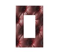 Elegance - Placca per interruttore della luce rossa trapuntata, copertura a bilanciere singolo, 1 banda, decorazione per presa di casa, cucina, camera da letto, bagno