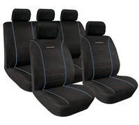 Kit completo coprisedili fodere auto universali poliestere Elegance. Blu