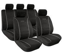 Lampa Set fodere per sedili auto Elegance – universali in poliestere, fronte in velluto – Grigio