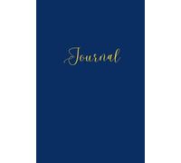 Elegant 6" x 9" Minimalist Journal - Deep Navy with Gold Lettering: Perfect as a diary, workbook, daily prayer book or for just writing your thoughts