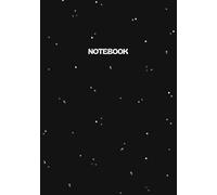 Elegant A5 Lined Notebook - Black with Silver Dots: A Minimalist Writing Journal with 100 Lined Pages, Table of Contents and Page Numbers