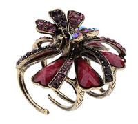 Elegant and Glamour Meet in Fashion - Pinza per capelli da donna con strass, design vintage, tenuta, accessorio perfetto per matrimoni, feste, balli studenteschi, colore: rosso vino