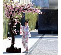 Elegant Artificial White Magnolia Tree for Commercial - Elevate Lobbies & Courtyards with Year-Round Spring Beauty Durable & Fade-Resistant(1.5 * 1M)