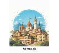 Elegant Black and White College Notebook with Italian City Art - 8.5 x 11, 100 Pages, Bleed: Lined Notebook Inspired by Italy's Timeless Beauty - Perfect for Students, Professionals, and Everyday Use