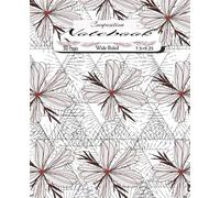 Elegant Black and White Journal with Deep Red Accents Composition Notebook: Whimsical Floral Red Black and White | 110 wide-ruled pages for organized, ... - perfect for school, office, or home use