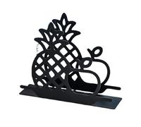 Elegant Black Cats Pineapple Metal Napkin Holder Foldable Design Space Saving for Kitchens Dining Table Decoration Elegant Black Napkin Stand for Restaurants