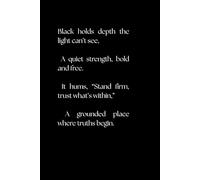 Elegant Black Mindset Journal: A Bold Space for Reflection: Black Strength: Confidence, Depth & Inner Power, Personal , Gratitude , Chakra, Self Help, Gift