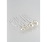 Elegant Bridal Hair Pins with Pearls - Set of 16 | Silver & White Tone Wedding Hair Accessories - Various Sizes, Ideal for Weddings, Proms, and Special Occasions - Gift Box Option (standard)