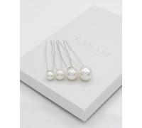 Elegant Bridal Hair Pins with Pearls - Set of 16 | Silver & White Tone Wedding Hair Accessories - Various Sizes, Ideal for Weddings, Proms, and Special Occasions - Gift Box Option (Gift Box incluso)
