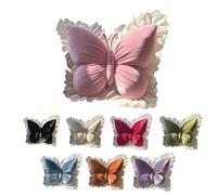 Elegant Butterfly-Shaped Throw Pillow with Lace Trim,Soft Butterfly Shaped Throw Stuffed Seat Cushion Pad,Home Creative Soft Stuffed Seat Cushion for Bedroom Sofa (pink,1PCS)