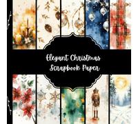 Elegant Christmas Scrapbook Paper, Xmas Junk Journal Paper, Winter Decorative Paper, DIY Projects, Origami, Collage Sheets, Decoupage Paper, 10 Designs, Double SIded