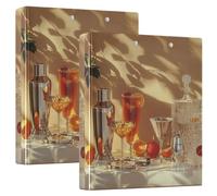 Elegant Cocktails - Raccoglitore ad anelli con portablocco, 3 anelli a D