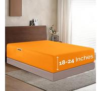 Elegant Comfort 1500, Lenzuolo con angoli per letto singolo, con tasca extra profonda per materasso alto, lussuoso e morbido, con tasca intelligente, senza pieghe, per letto matrimoniale, colore