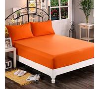 Elegant Comfort 1500, Lenzuolo con angoli profondi (40,64 cm), di qualità alberghiera, in morbida microfibra, resistente alle pieghe e allo sbiadimento, per letto matrimoniale, arancione
