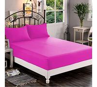 Elegant Comfort 1500, Lenzuolo con angoli profondi fino a 40,64 cm, di qualità alberghiera, in morbida microfibra, resistente alle pieghe e allo sbiadimento, per letto singolo/1 piazza e mezzo, fucsia