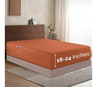 Elegant Comfort 1500, Lenzuolo con angoli singolo di qualità alberghiera, 45-61 cm, con tasca extra profonda per materasso alto, lussuoso e morbido, tasca intelligente, senza pieghe, misura Twin/Twin