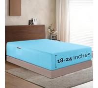 Elegant Comfort 1500, Lenzuolo con angoli singolo di qualità alberghiera, 45-61 cm, con tasca extra profonda per materasso alto, lussuoso e morbido, tasca intelligente, senza pieghe, misura Twin/Twin