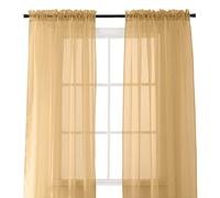 Elegant Comfort 2 pannelli trasparenti con tasca per asta da 5,1 cm, tende da finestra 101,6 cm di larghezza x 213,4 cm di lunghezza, marrone chiaro