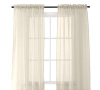 Elegant Comfort, 2 pezzi pannello velato con tasca per asta da 5,1 cm - tende per finestra 101,6 cm larghezza x 213,4 cm lunghezza, beige