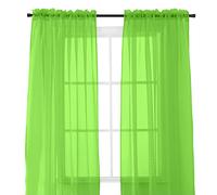 Elegant Comfort, 2 pezzi pannello velato con tasca per asta da 5 cm - tende per finestra 101,6 cm larghezza x 213,4 cm lunghezza, lime