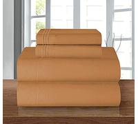 Elegant Comfort 3 Piece 1500 Thread Count Luxury Silky Soft Egyptian Quality Coziest Sheet Set, Twin/Twin X-Large, Bronzo