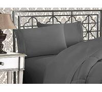Elegant Comfort 4 Piece 1500 Thread Count Luxurious Super Soft Egyptian Quality Coziest Sheet Set, Queen, Grigio